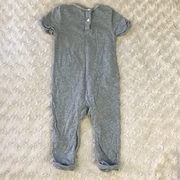 Burt’s Bees Baby Romper Gray Yellow One Piece - Picture 3 of 4